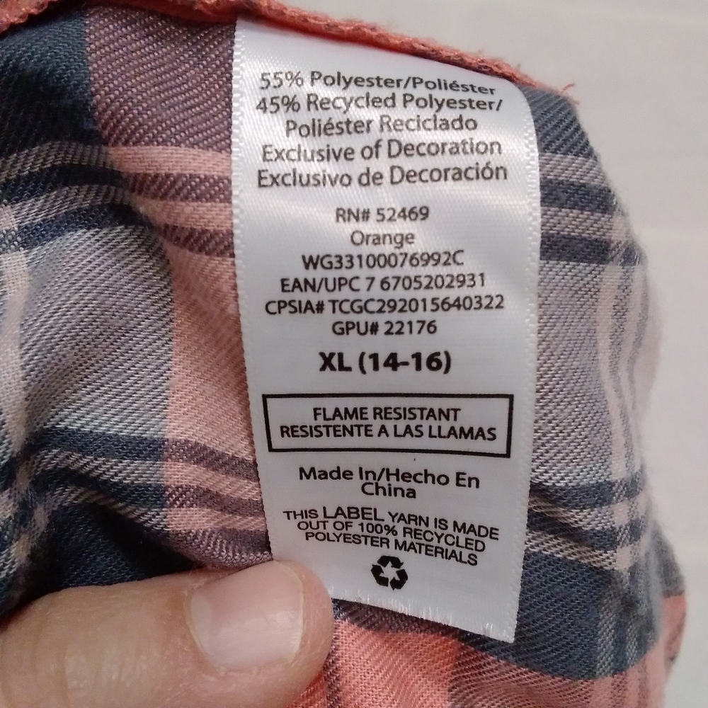 Wonder Nation Plaid Girl's XL 14-16 Pajama Shorts - Picture 4 of 4